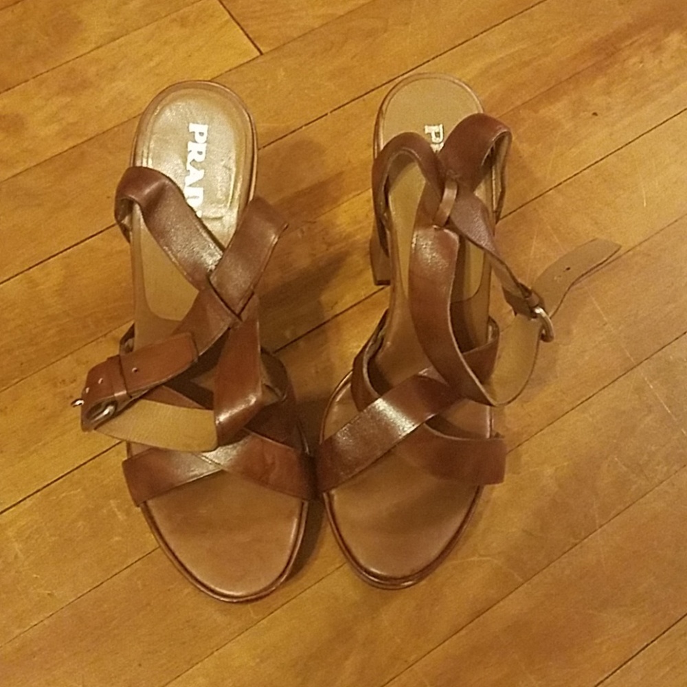 Prada platform heels